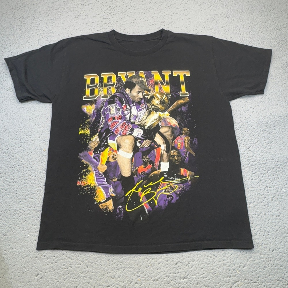 LA‎ Lakers Kobe Bryant T Shirt Mens Medium Black Mamba Basketball Graphic Tee